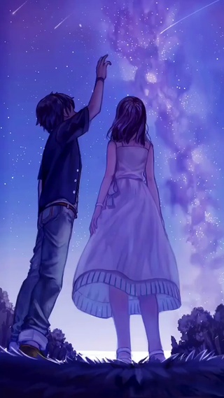 星空下的情侣