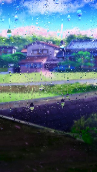 4k玻璃雨滴屏幕