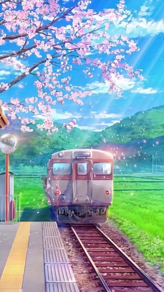 樱花飘落