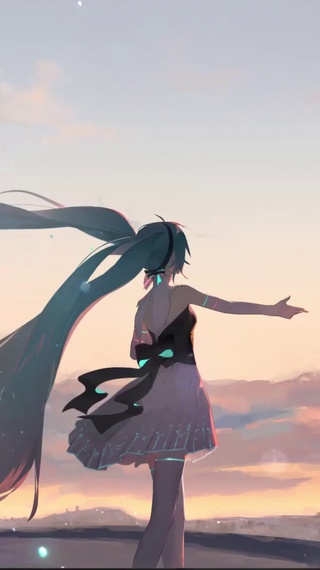 初音唯美背影