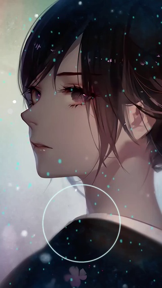侧脸少女
