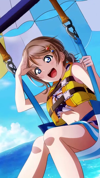 海边滑翔少女