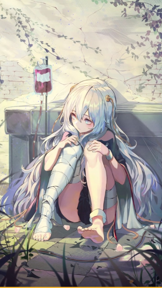 绷带 
美少女