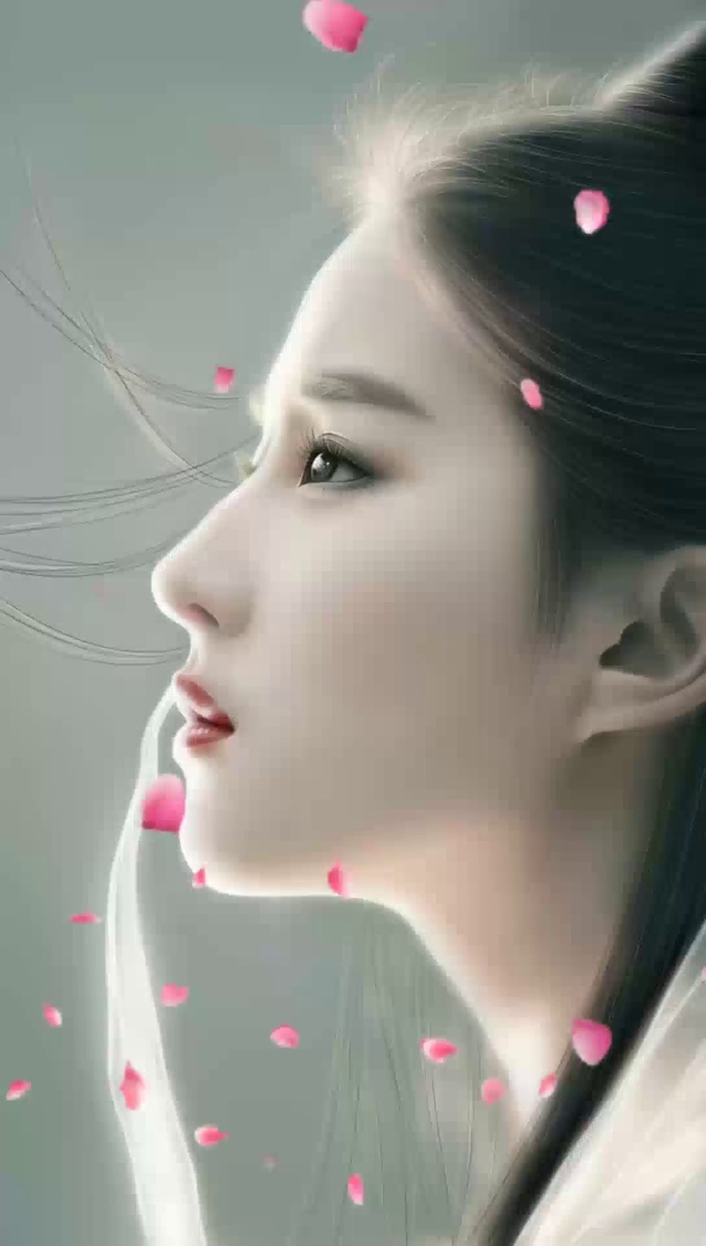 刘亦菲花瓣飞扬高清60帧