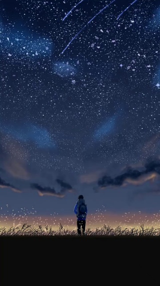 星空下的男孩