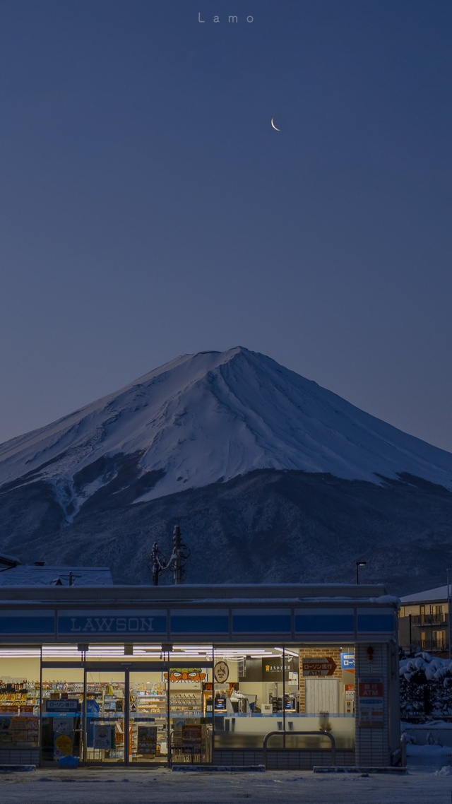 富士山,夜晚,天空