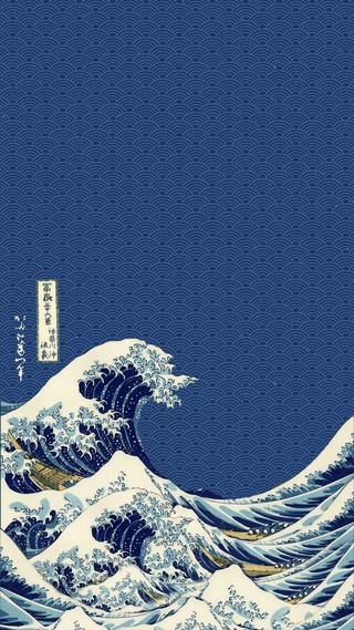 插画,浮世绘,神奈川冲浪里