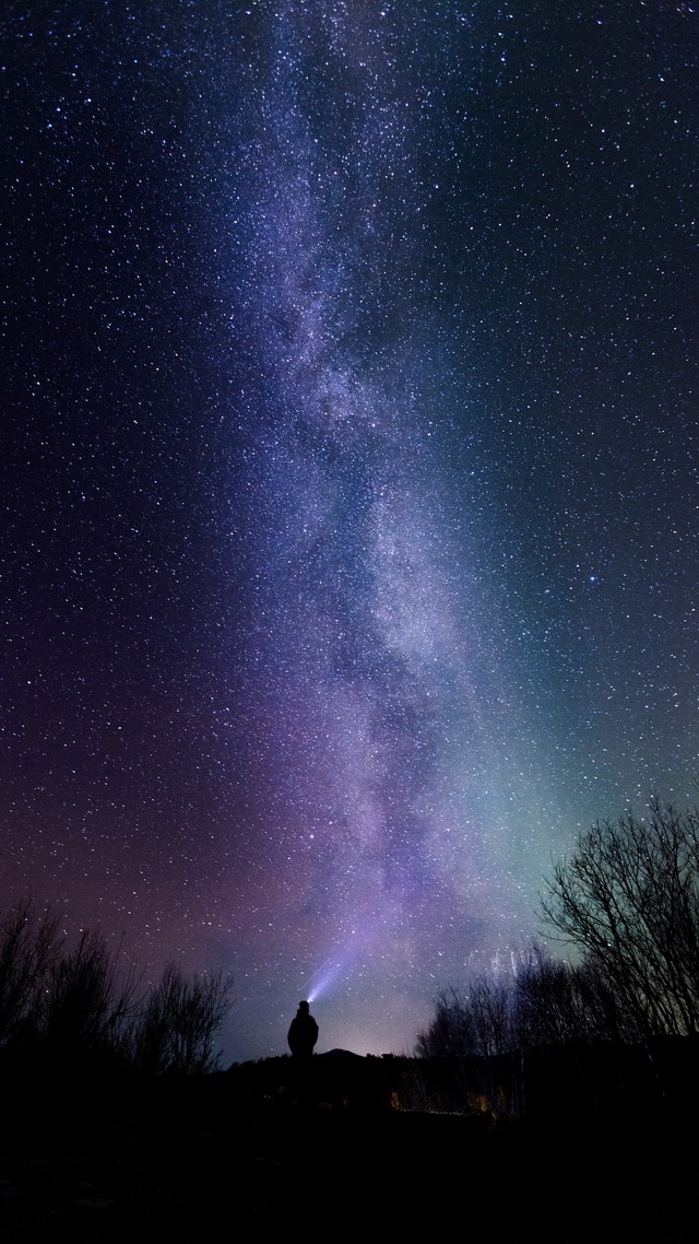 梦幻,蓝色,星空,一个人,黑夜,壮阔,海洋