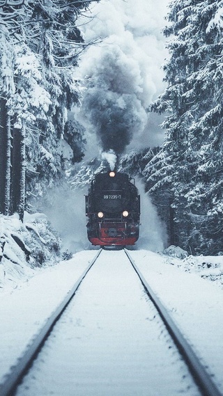 火车,冬天,雪微信头像壁纸