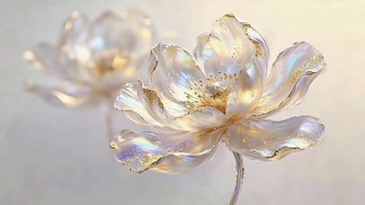 鎏金幻彩珍珠花