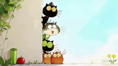 捉迷藏的猫咪