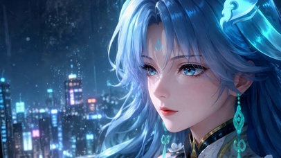 雨夜都市窗边清宵