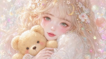 抱熊少女