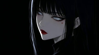 白瞳冷艳少女