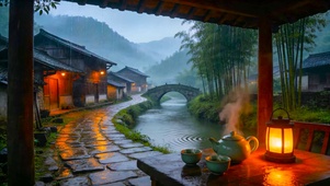 国风古村河流