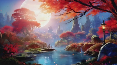 秋日古风美景风景如画