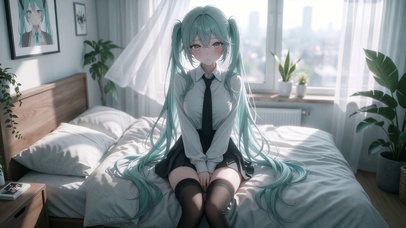 蓝发女孩