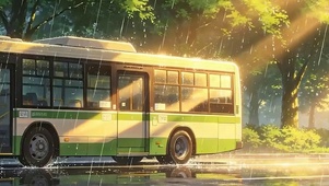 雨天树木带鱼屏