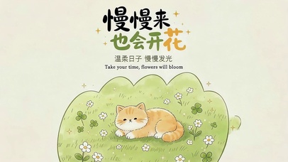 花慢慢开，好运慢慢来