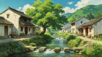 乡村中的小溪小河
