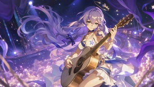 星空舞台吉他少女知更鸟