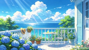 浪漫海景阳台