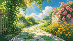 治愈鲜花小路