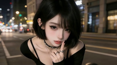 可爱短发女孩
