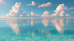 蓝色的海滩