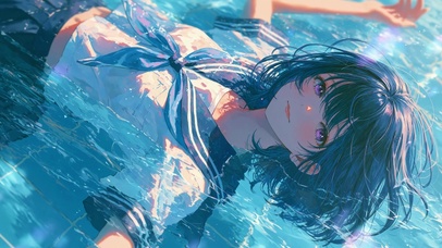 二次元水中美女