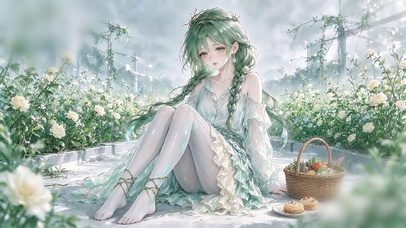 森系郊游少女