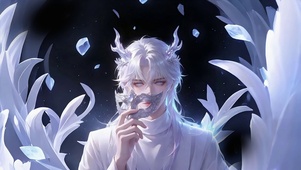 飞羽白龙动漫美男