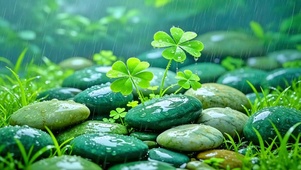 治愈四叶草小雨4K