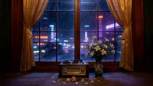 雨天夜景