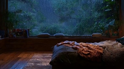 雨天树木带鱼屏