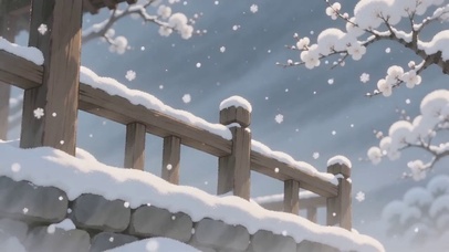 雪花飘落