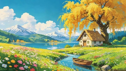 秋野湖畔小木屋