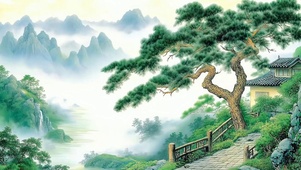 护眼绿景