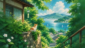 看风景的猫咪