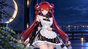 女仆装月夜露台锁暝