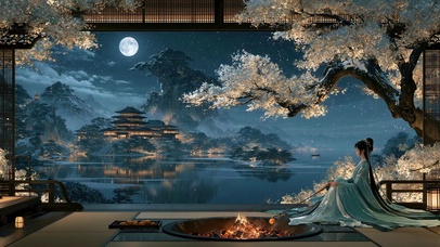 国风美学夜景