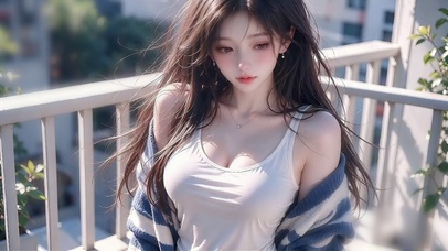唯美阳台少女