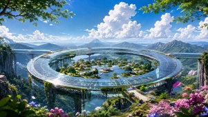 云端空中花园治愈风景