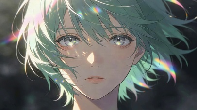 治愈短发女孩