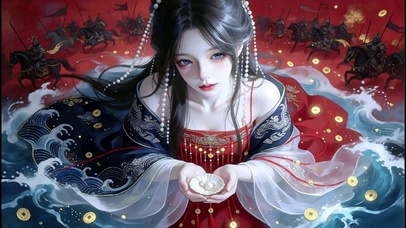 山海经古风神女唯美插画