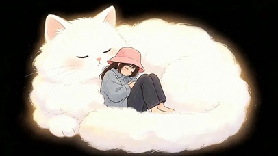 可爱猫咪与女孩