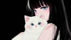 甜系少女与猫