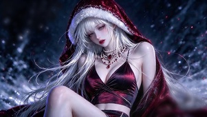 雪域红衣美女