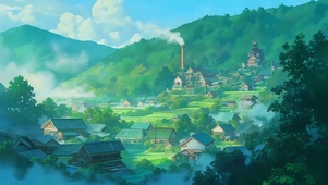 护眼绿景山川
