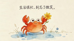 生活很忙 别忘记微笑
